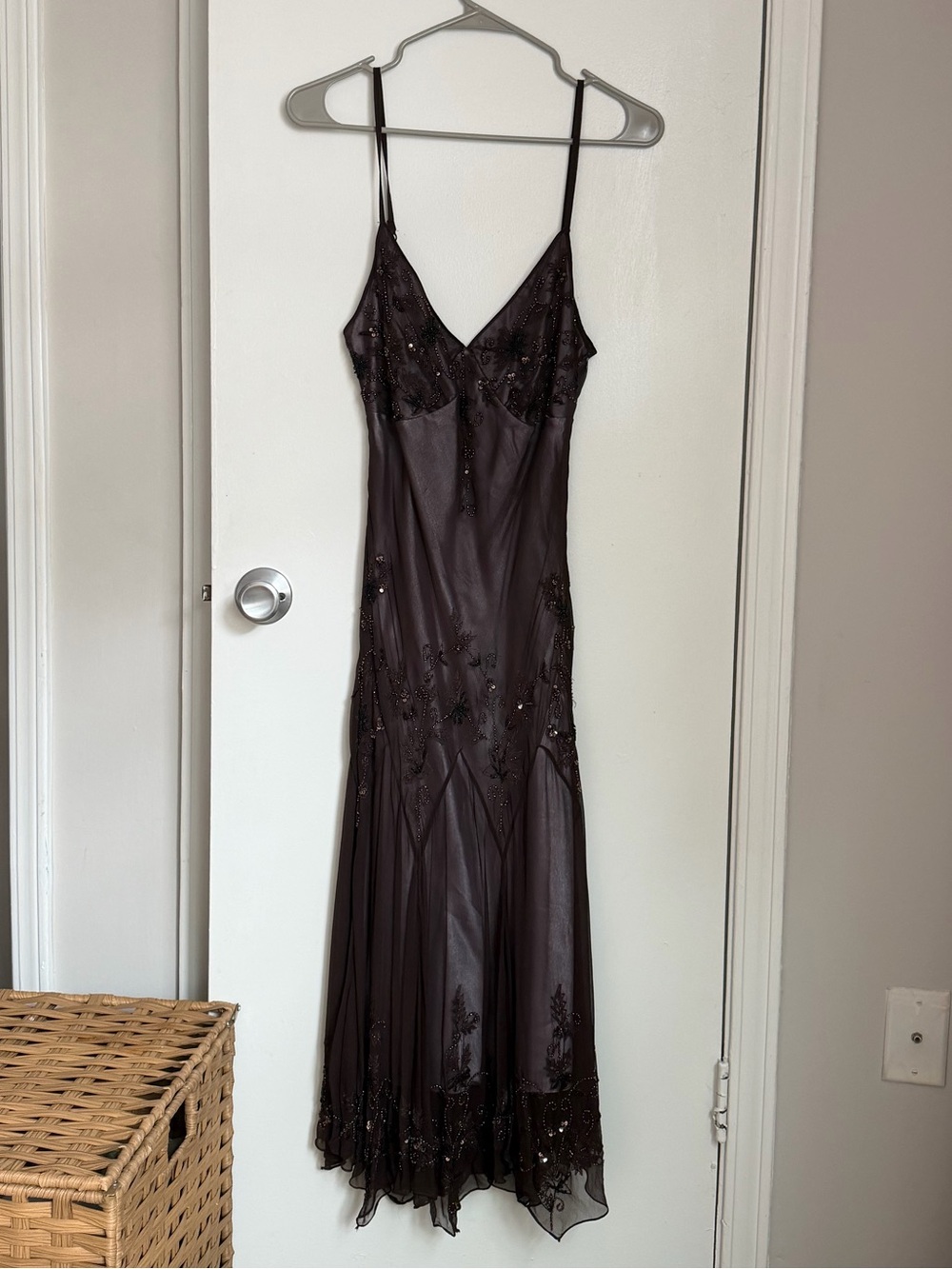 Adrianna Papell Evening Beaded Maxi Dress